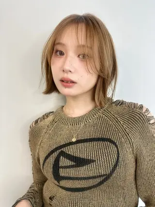 ショート 韓国風×透明感カラー 髪質改善オタベシンヤのヘアスタイル