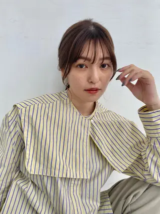 セミロング カラー ヒラノホナミ 🫧髪質改善🫧のヘアスタイル