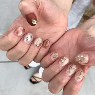 ロング カラー ヘアアレンジ キッズ ネイル マツエク・マツパ 福田 加奈のネイルデザイン