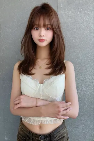 ミディアム カラー 【ブリーチなし】 吉村　清志のヘアスタイル