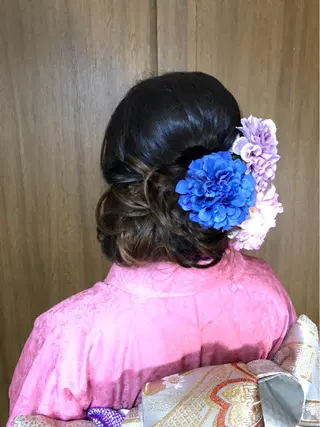 セミロング ヘアアレンジ ❤️カラーのアレルギー持ち必見❤️フリーランス美容師UMi所属・色タイプ診断 ❤️Umi❤️のヘアスタイル