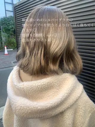 カラー ラベンダー/レイヤー スタイル🤎mamiのヘアスタイル