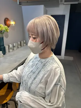 ショート カラー 💖ハイライト/ハイ トーン💖MIKIのヘアスタイル