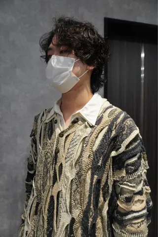 ショート パーマ メンズ KENSHIN パーマモデル募集のヘアスタイル