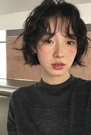 パーマ ボブ.顔周りカット カット/ユキカのヘアスタイル