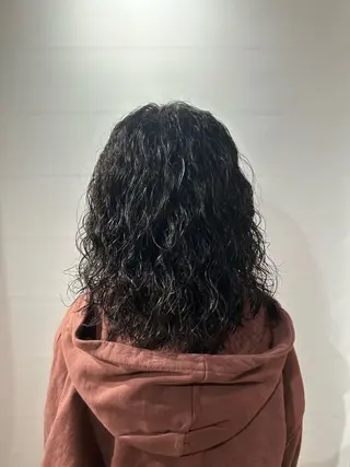 ミディアム パーマ キッズ 久保 陵伽のヘアスタイル