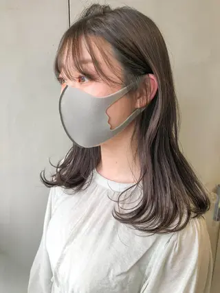 ミディアム カラー 圧倒的透明感カラー nana🦕のヘアスタイル