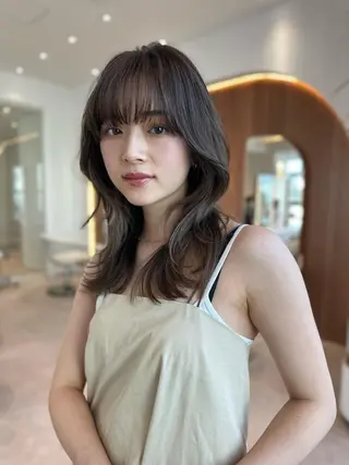 ミディアム カラー 韓国レイヤー🇰🇷 韓国研修◎渋谷カイトのヘアスタイル