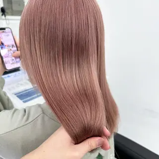 セミロング カラー ダブルカラー 韓国ヘアKYONのヘアスタイル