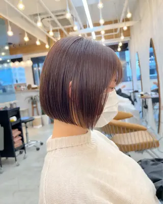 ショート ボブ/縮毛矯正 髪質改善/もえるのヘアスタイル