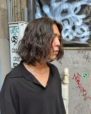 セミロング カラー パーマ ヘアアレンジ メンズ 💎髪質改善特化💎 RUITOのヘアスタイル