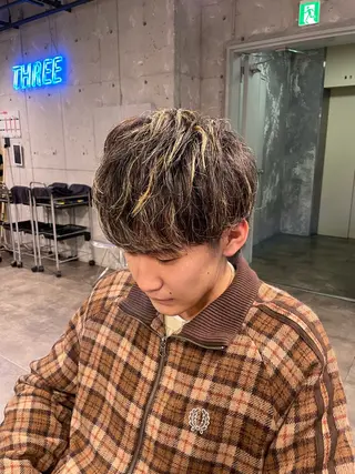 カラー メンズ 艶髪/透明感🪽 DISCO🪽のヘアスタイル