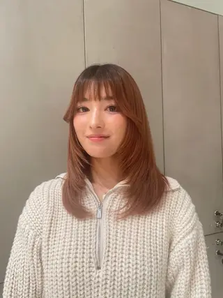 ミディアム ️🩵RINKA/ ハイトーンカラー🩵のヘアスタイル