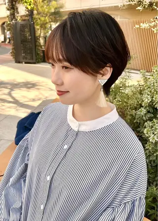 ショート レイヤー縮毛矯正 ささきすずね💗のヘアスタイル