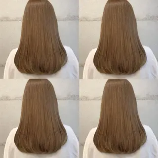 ミディアム カラー 透明感/オリーブ/ グレージュ/YUKAのヘアスタイル