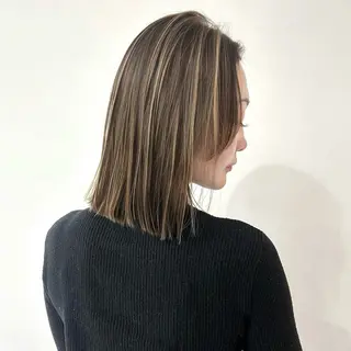 カラー yuuka 🖤韓国ヘア🖤のヘアスタイル