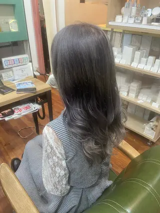 ロング 髪質改善/ストレート /透明感/西川奈穂のヘアスタイル