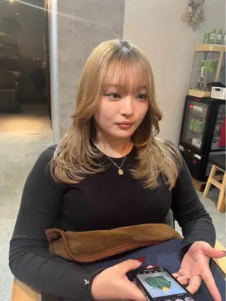 ロング Collet Ginza所属・外国人風レイヤー ボブパーマYukiのヘアスタイル