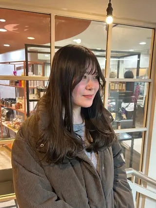 セミロング カラー 艶髪に✧ / 透明感 カラー / 冨成のヘアスタイル