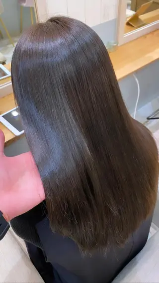 セミロング 新宿/韓国レイヤー 髪質改善カラー/角所のヘアスタイル