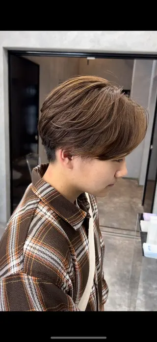 ショート カラー メンズ キッズ PERCUT所属・メンズパーマモデル/ 岩谷 諒大のヘアスタイル