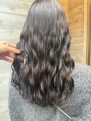 セミロング デジタルパーマ/ ウェーブパーマ/神野のヘアスタイル