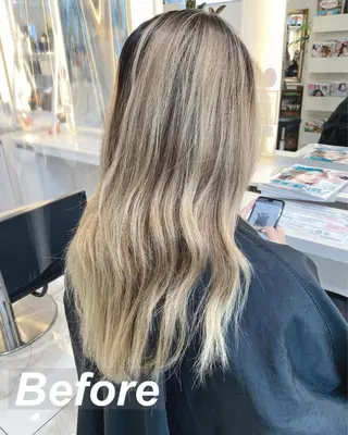 ロング カラー 山崎俊輔/髪質改善 /バレイヤージュのヘアスタイル