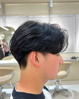 パーマ メンズ スパイキーショート/ センターパート/奈菜のヘアスタイル