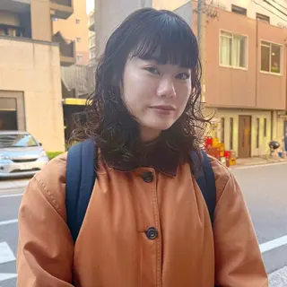 セミロング パーマ Lilu しずくのヘアスタイル