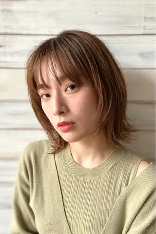 ミディアム カラー La Bonheur hair etoile所属・SAITO YUTAのヘアスタイル