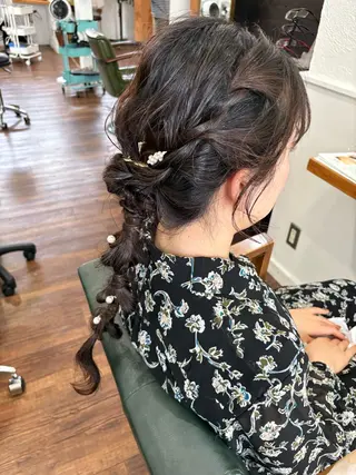 ロング ヘアアレンジ 江原 彩華のヘアスタイル