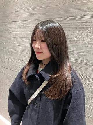 ロング サキ🤍ハイトーン 🩰くびれ巻きヘアのヘアスタイル