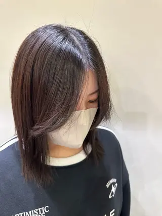 ミディアム 伊藤 旭華のヘアスタイル