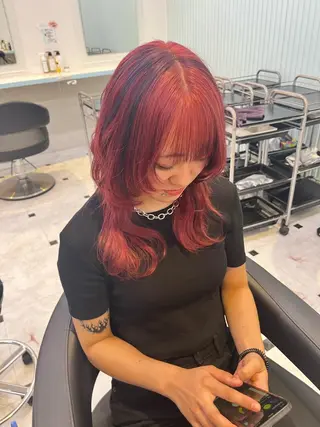 セミロング カラー ヘアアレンジ 愛されカラー🩷 はるなのヘアスタイル