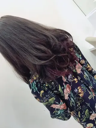 ミディアム カラー 白髪ぼかしハイライト 柳川拓哉のヘアスタイル