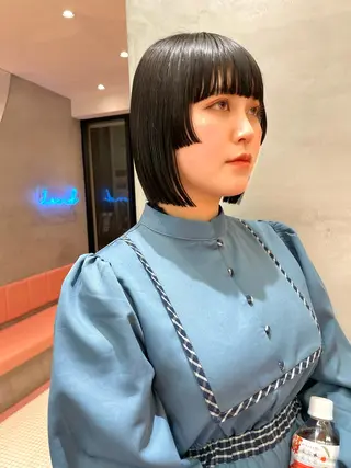 ショート Misaki /ボブ/縮毛矯正のヘアスタイル