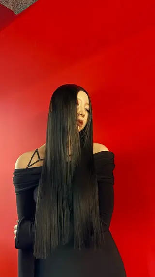 ロング 福田花音/スタイリ スト兼任アイリストのヘアスタイル