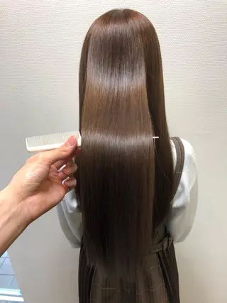 ロング パーマ 大人艶カラー/ ショートカット　辻岡のヘアスタイル