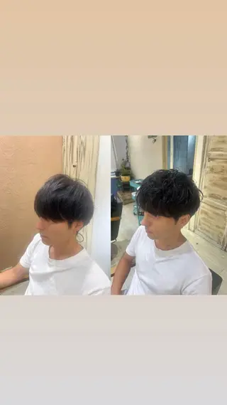 ショート パーマ メンズ たけかわ みずきのヘアスタイル