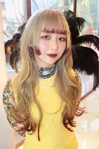 ロング カラー ヘアアレンジ @kyoniyy KYONIのヘアスタイル