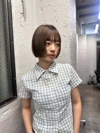 ショート ボブ/顔周りレイヤー 似合わせcut🪽のヘアスタイル