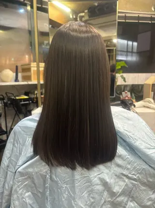 ロング パーマ うるつやストレート パーマ🫧ちひろ🫧のヘアスタイル