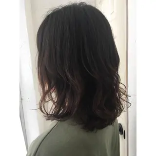 ミディアム カラー fio マナミのヘアスタイル