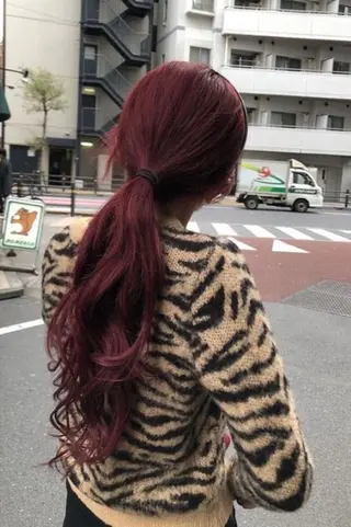 カラー 🍒♡艶髪暖色カラー saaya♡🍒のヘアスタイル