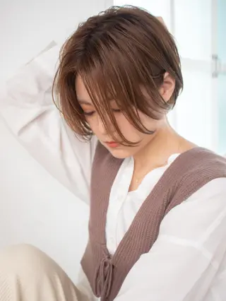 ショート カラー LA KING GINZA TOKYO所属・🧡ショートの達人 🧡SHOのヘアスタイル