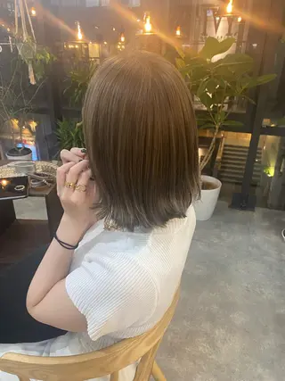 ミディアム カラー ヘアアレンジ ボブ /ニュアンス/ satomi🧸💖のヘアスタイル