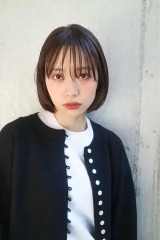 ショート 葉月/ボブ/ 透明感カラー／中目黒のヘアスタイル