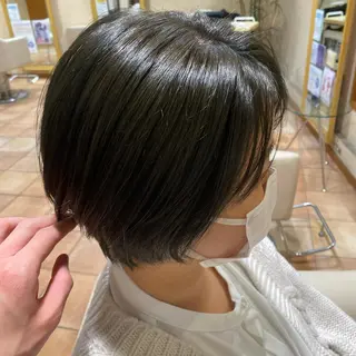 ショート benji仙台所属・KOKI/ ボブ/ パーマ/透明感カラーのヘアスタイル