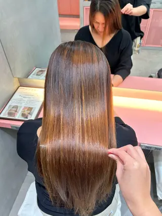 ロング レイヤー/艶髪 縮毛矯正🌱  赤石のヘアスタイル