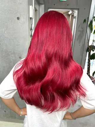 ロング カラー 名古屋のピンク好き かずくん🦩のヘアスタイル